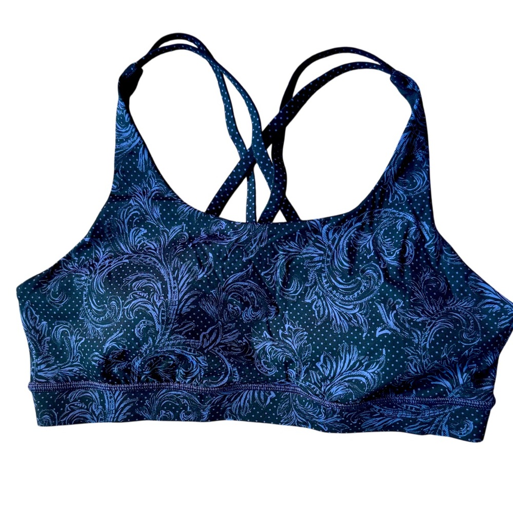 LULULEMON Royal Blue & Black pattern
VERY Good condition 
Pad included